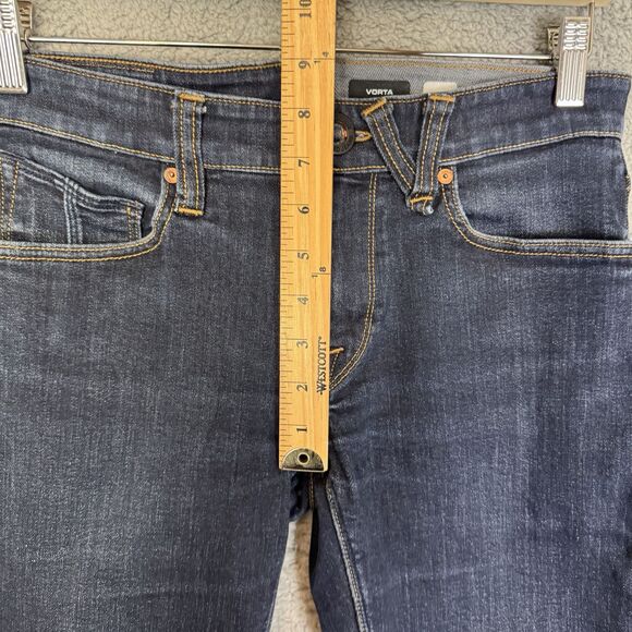 Volcom Jeans Men 29x27 Blue Vorta Slim Straight Denim‎ Mid Rise Casual Stretch - Picture 7 of 11
